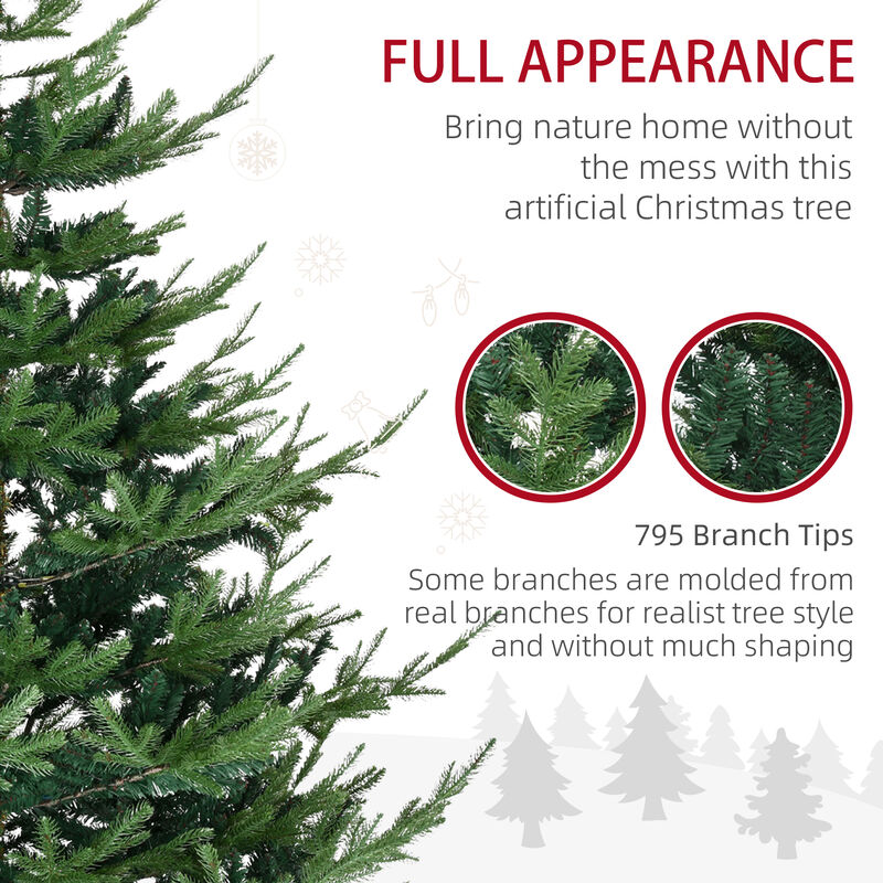 6' Artificial Christmas Tree with Realistic Branch Tips, Auto Open for Party
