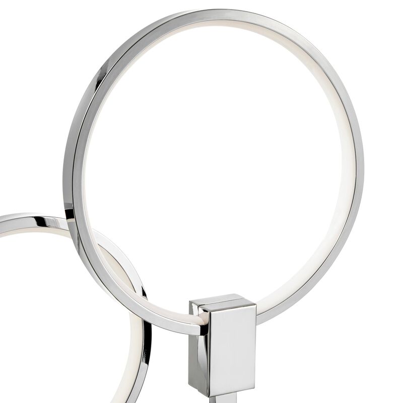 Hong Kong Tall Chrome Table Lamp LED Light