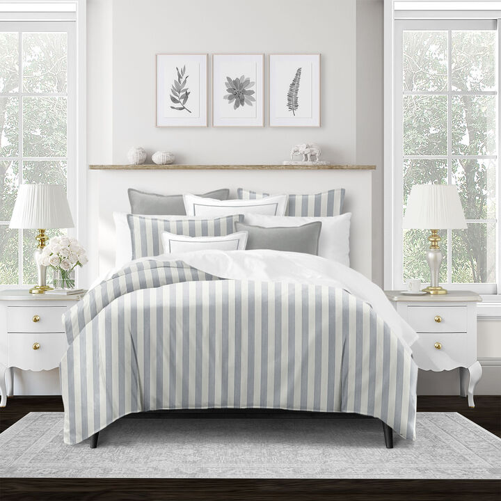 6ix Tailors Fine Linens Wave Runner Gray Coverlet Set