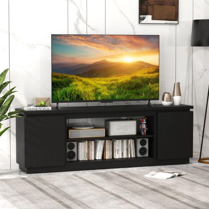 TV Cabinet with 3 Adjustable Shelves and Anti-Tipping Kits for Safe and Stylish Storage