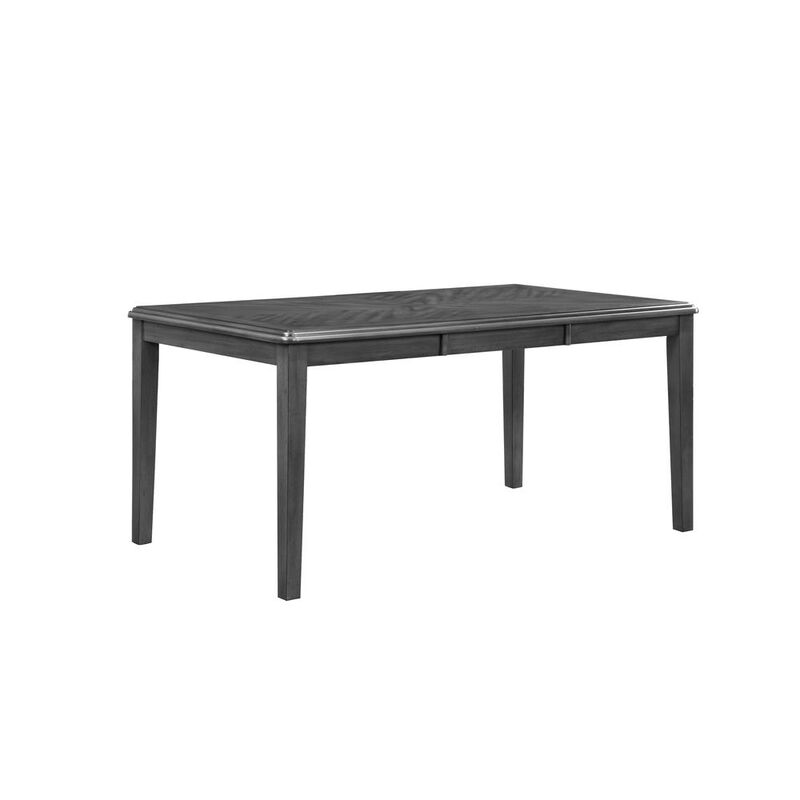 New Classic Furniture Gia 5-Piece 60 Wood Rectangle Dining Set with 4 Chairs in Gray