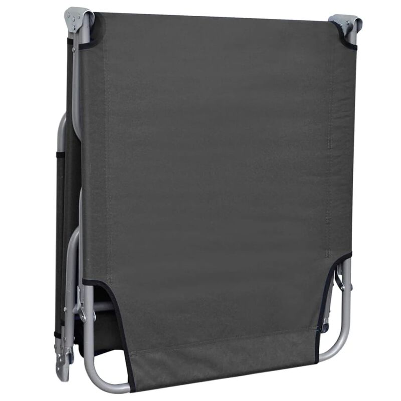 vidaXL Foldable Sunlounger with Adjustable Backrest Gray
