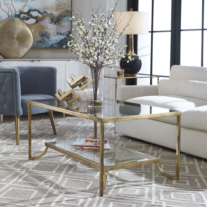 Katina Gold Leaf Coffee Table
