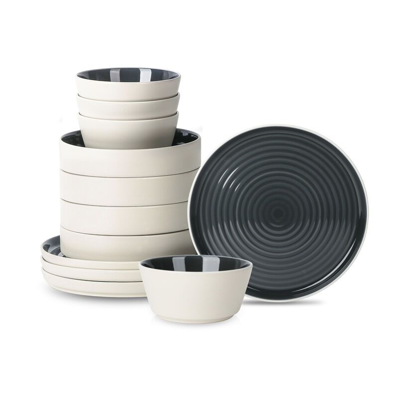 Stone Lain Elica Stoneware 12 Piece Dinnerware Set