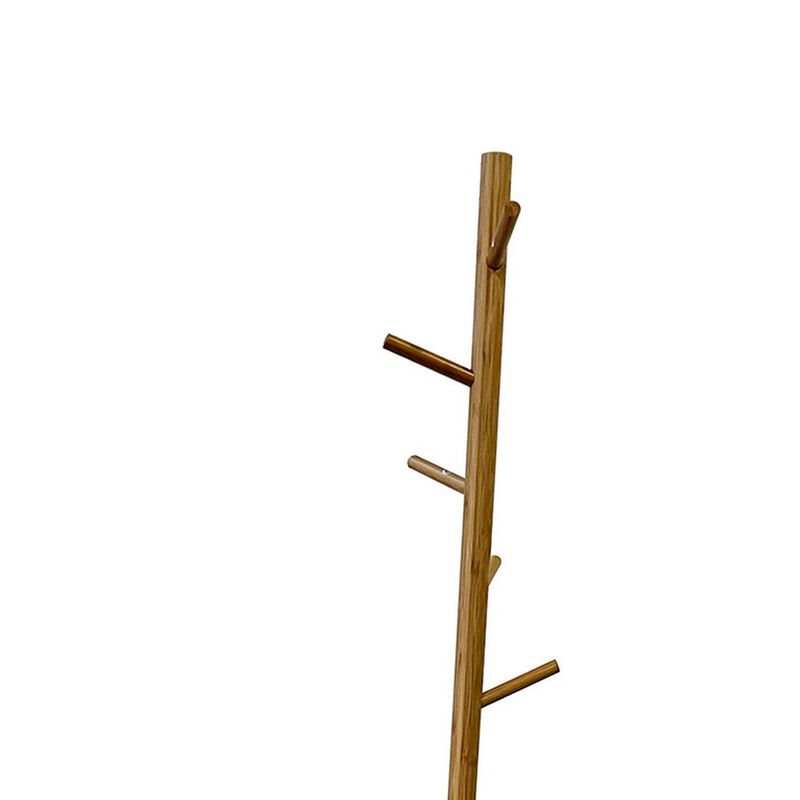 Osava Coat Rack Hall Tree with Bench, Shoe Storage, Gray Polyester, 65 Inch