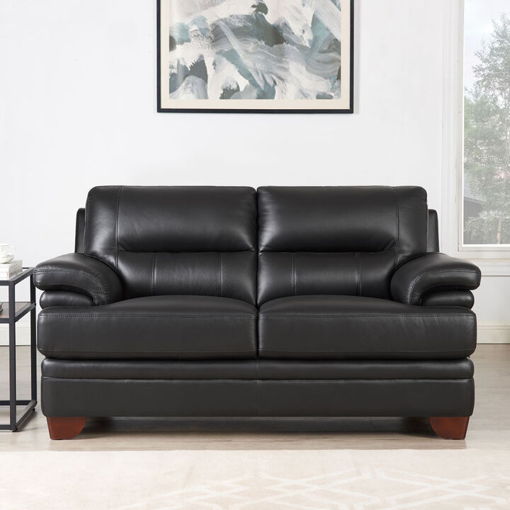 Luxor Top Grain Leather Loveseat