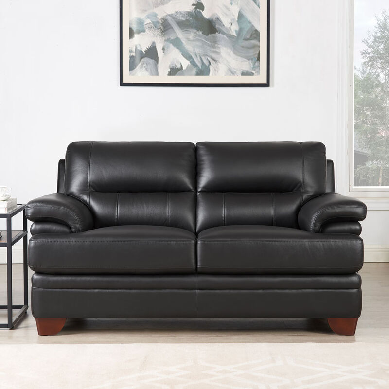 Luxor Top Grain Leather Loveseat