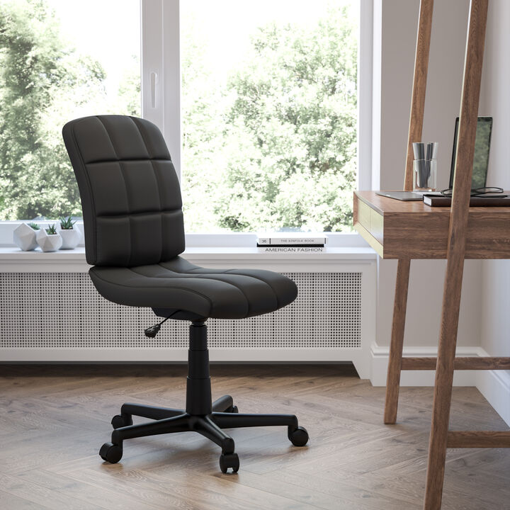 Clayton Mid-Back Quilted Vinyl Swivel Task Office Chair