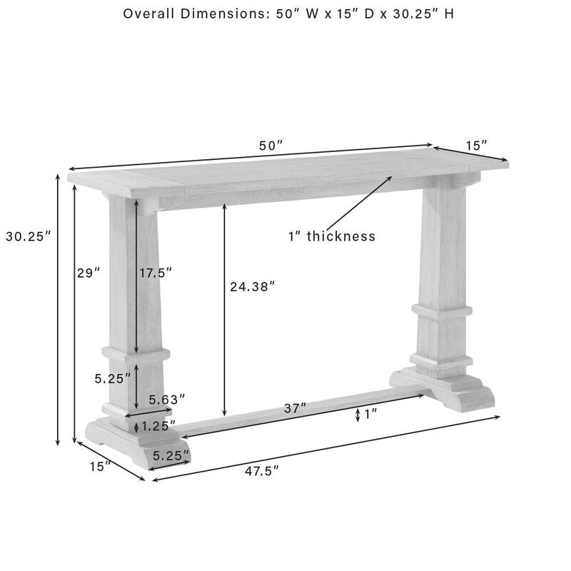 Joanna Console Table Rustic Brown