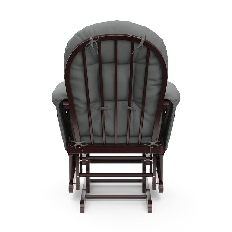 Storkcraft Hoop Glider and Ottoman - Espresso with Gray