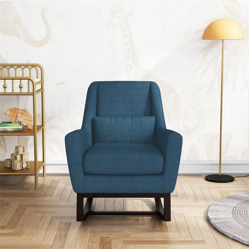 Sophie Mid-Century Rocker with Lumbar Pillow