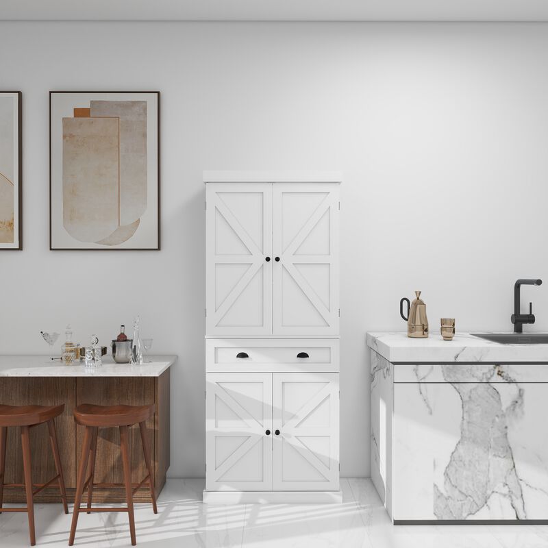 Four-Door, One-Drawer Cabinets, Metric Hinge Full Cover Door Panel