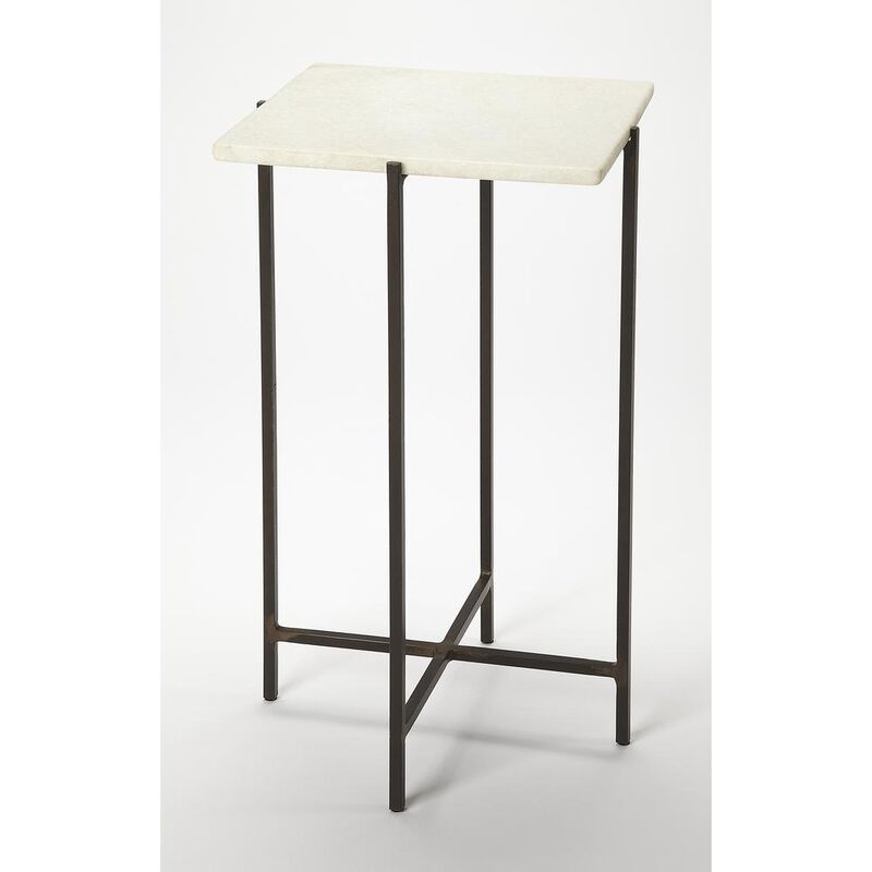 Square Marble Accent Table, Belen Kox