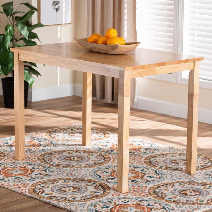 Baxton Studio Eveline Modern Natural Brown Finished Wood 43 Inch Dining Table