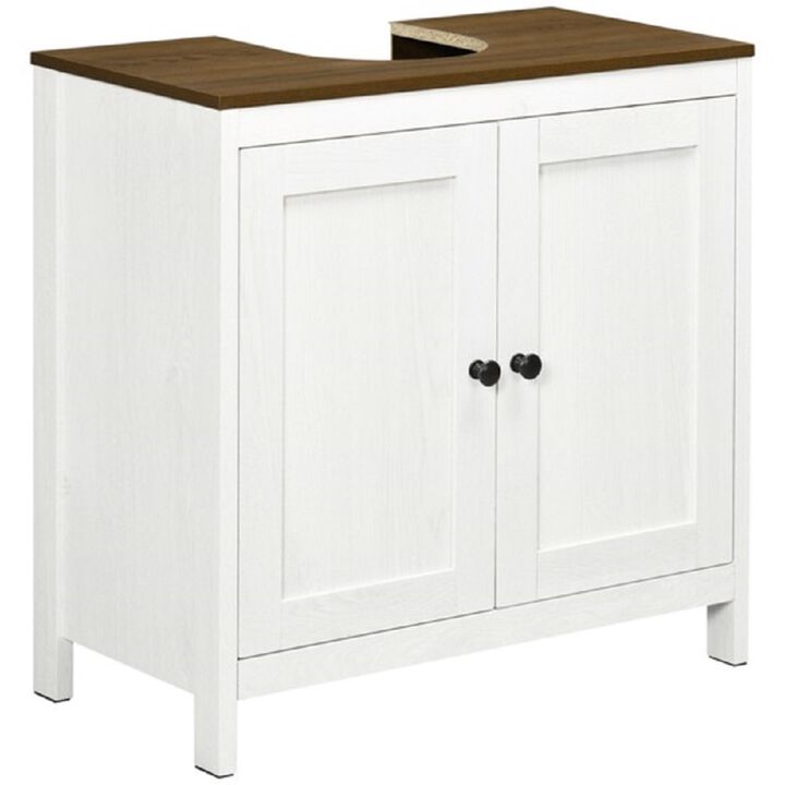 Compact Under-Sink Cabinet with Double Doors – Ideal for Bathroom Organization