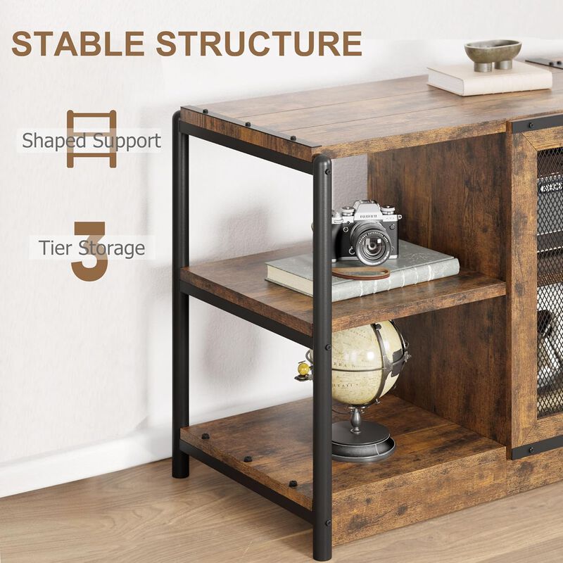 TV Stand for 65/75 inches TVs,Vintage Entertainment Center
