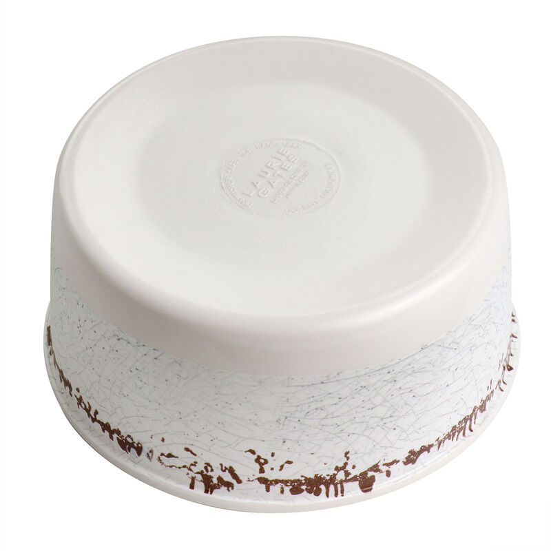 Laurie Gates California Designs Mauna 8 Piece Melamine Nesting Storage Bowl Set in Cracked White