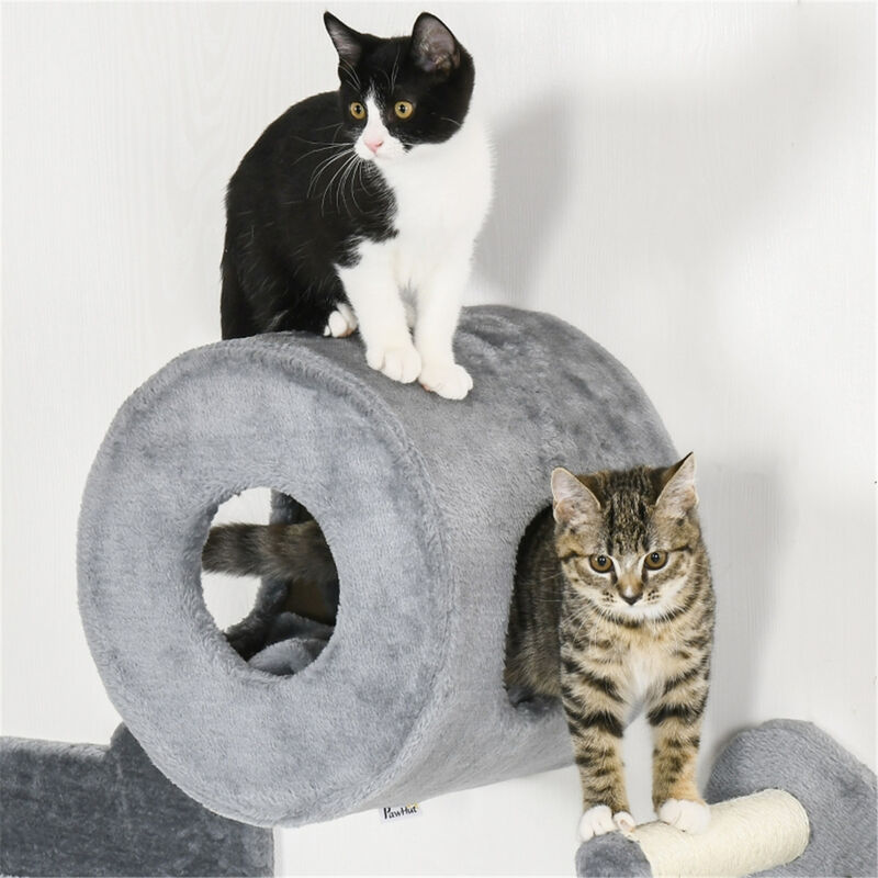 Cat Wall Shelves, Cat Trees & Climbing Tower with Scratching Posts, Perches, and Cozy Spaces for Cats