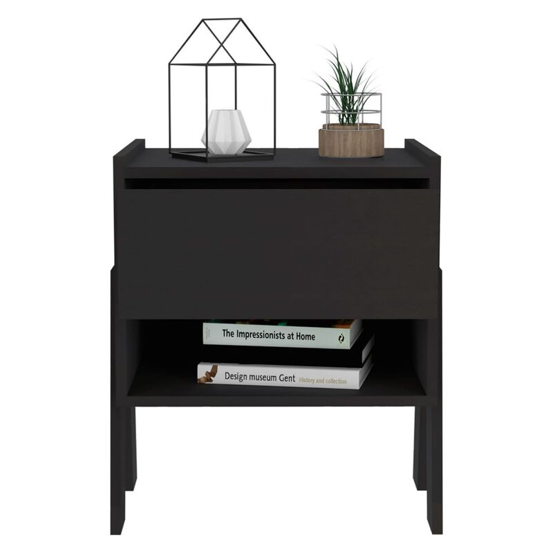 Nightstand Ferku, Bedroom, Black