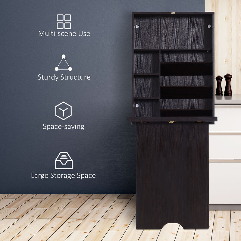 Wall Mount Writing Table Convertible Folding Computer Desk Storage Home Office