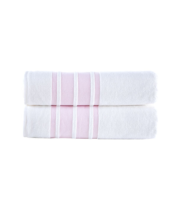Brooks Brothers Contrast Border 2 pcs Bath Sheets