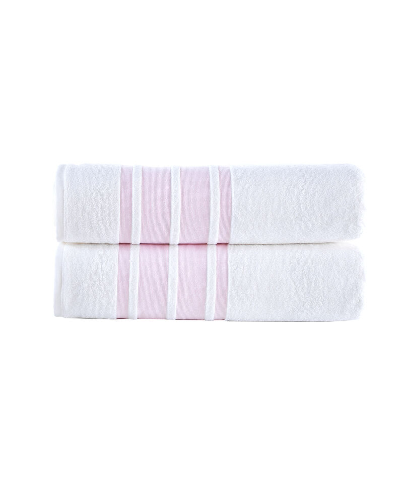 Brooks Brothers Contrast Border 2 pcs Bath Sheets