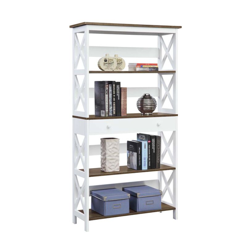 Convenience Concepts Oxford 5 Tier Bookcase with Drawer