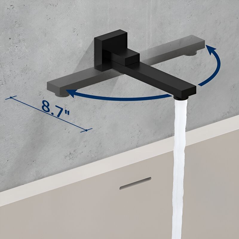 Rain Shower Faucet Set with Folding Bathtub Spout, 3-Function System