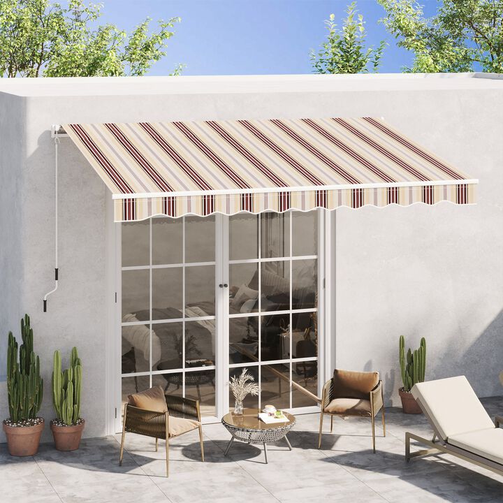 Crimson Yard Cover: 13x8 Adjustable Retractable Patio Awning
