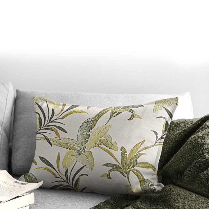 6ix Tailors Fine Linens Renee Palm Green Decorative Throw Pillows
