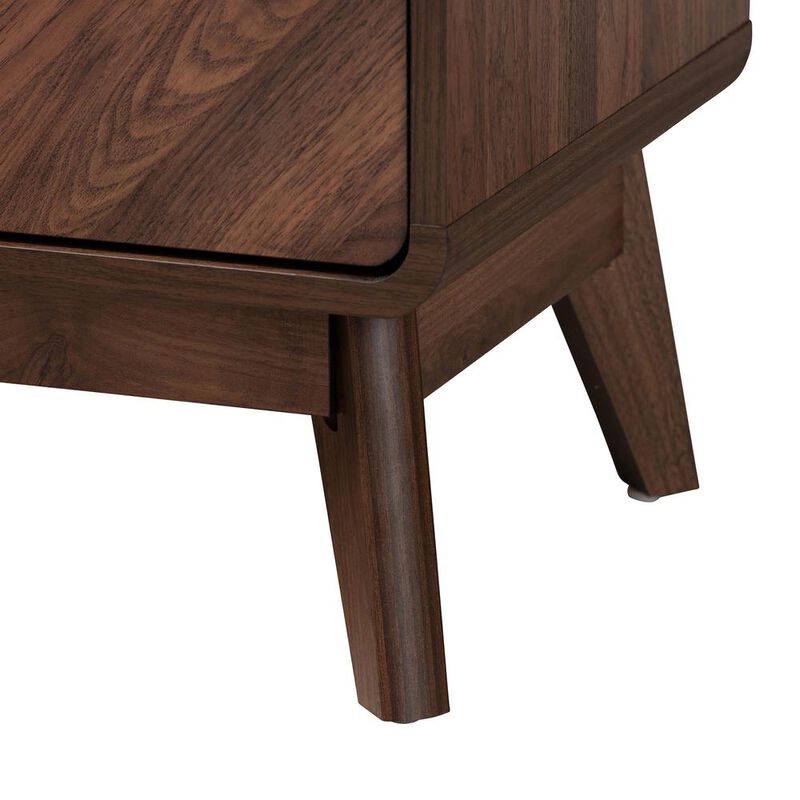 Baxton Studio Transitional Walnut Brown Finished Wood 5-Drawer Storage Chest
