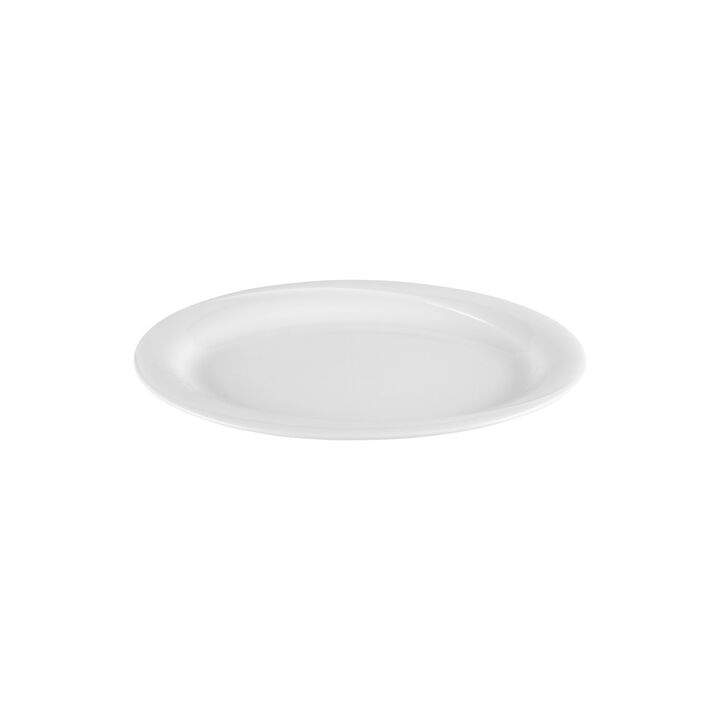 Porcelain X-tanbul 11.25" x 8" x h:1" Oval White Porcelain Platter