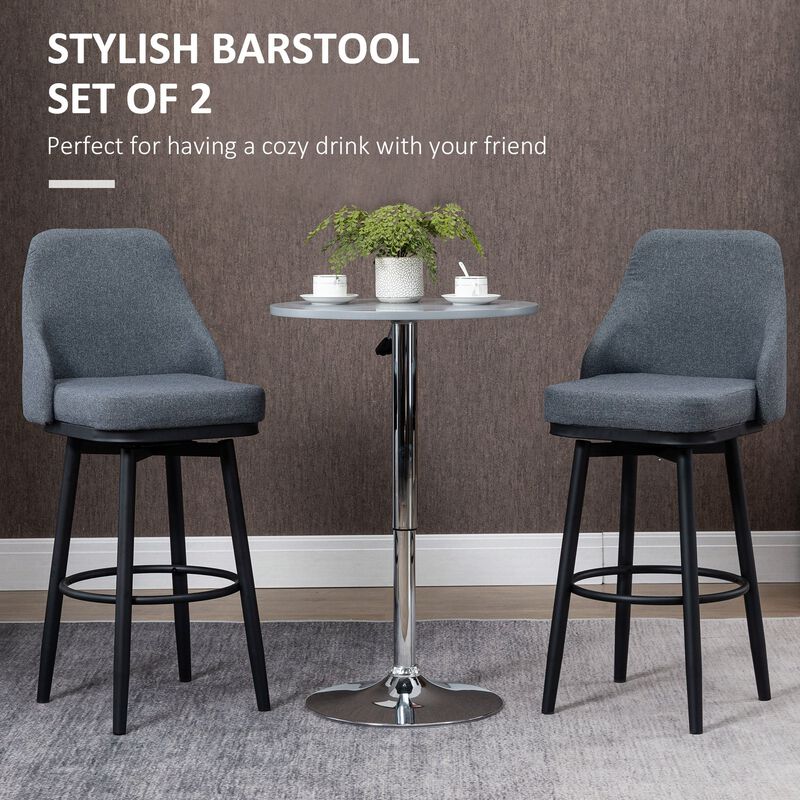 Dark Gray Tall Seating: Extra Tall Swivel Bar Stools Set of 2