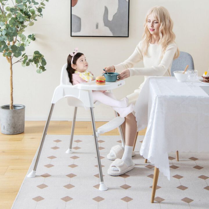 Hivvago 4-in-1 Convertible Baby High Chair with Removable Double Tray