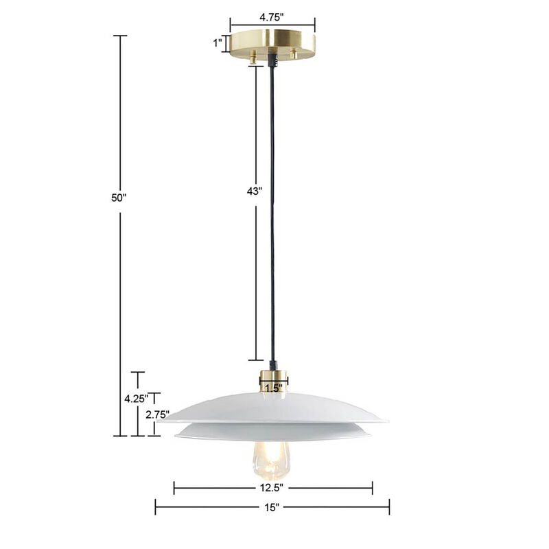 Saben 2-Tier Layered Shade Pendant