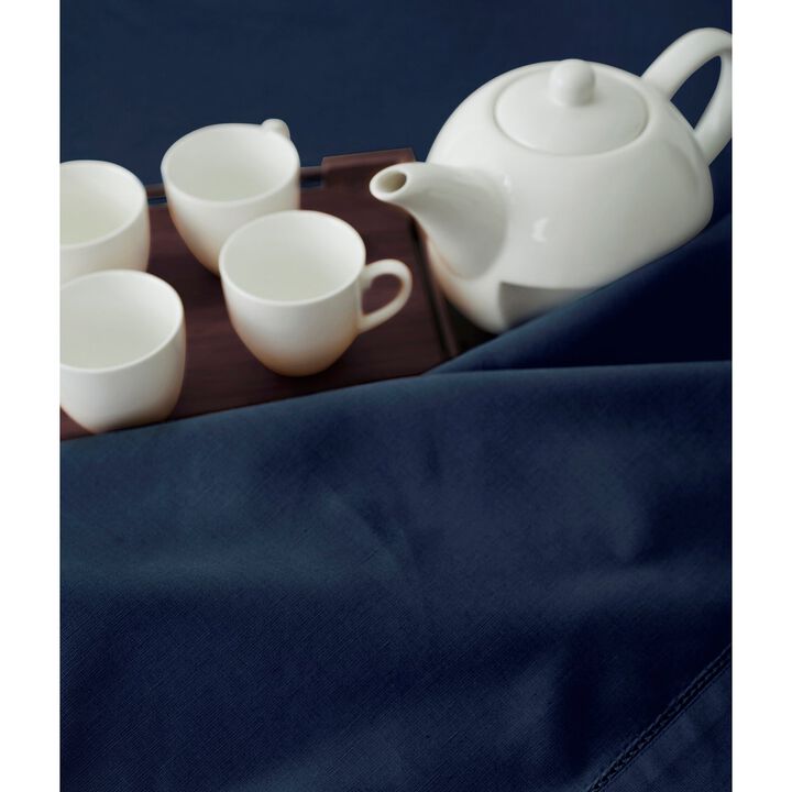 Solino Home Cotton Linen Hemstitch Tablecloth for Thanksgiving, Christmas