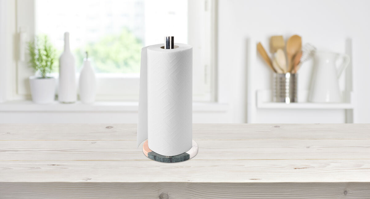 Premium Kitchen Countertop Marble Paper Towel Holder