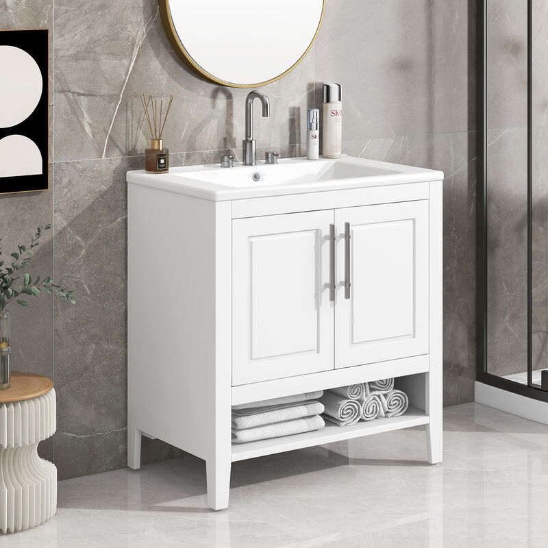 Merax Freestanding 30" Bathroom Furniture Vanity with Sink