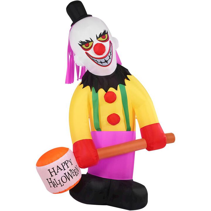 Haunted Hill Farm 8ft Inflatable Clown w/ Lights