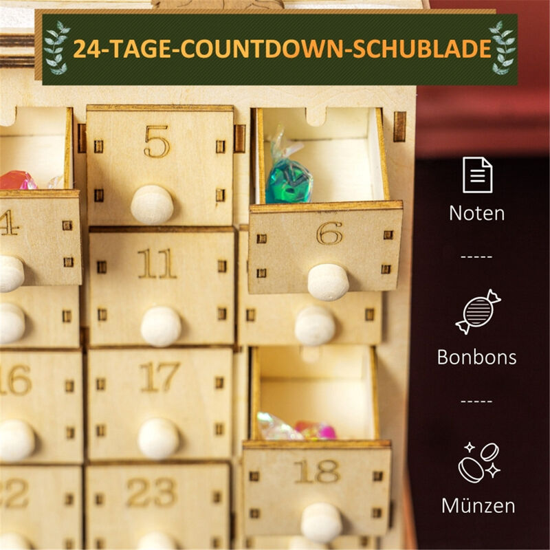 Kids Christmas Advent Calendar, 24 Surprise Gifts for Holiday Countdown Fun