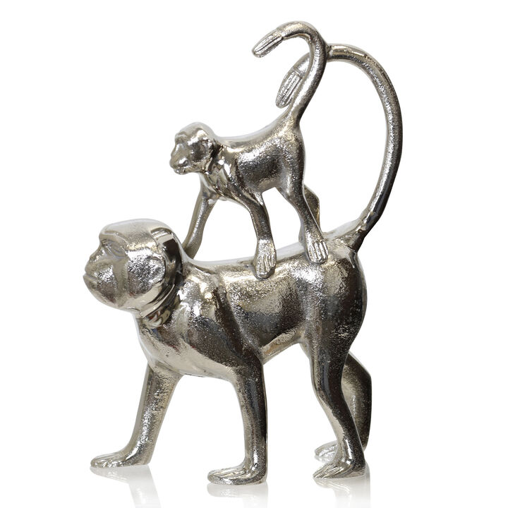 Monkey with baby silver