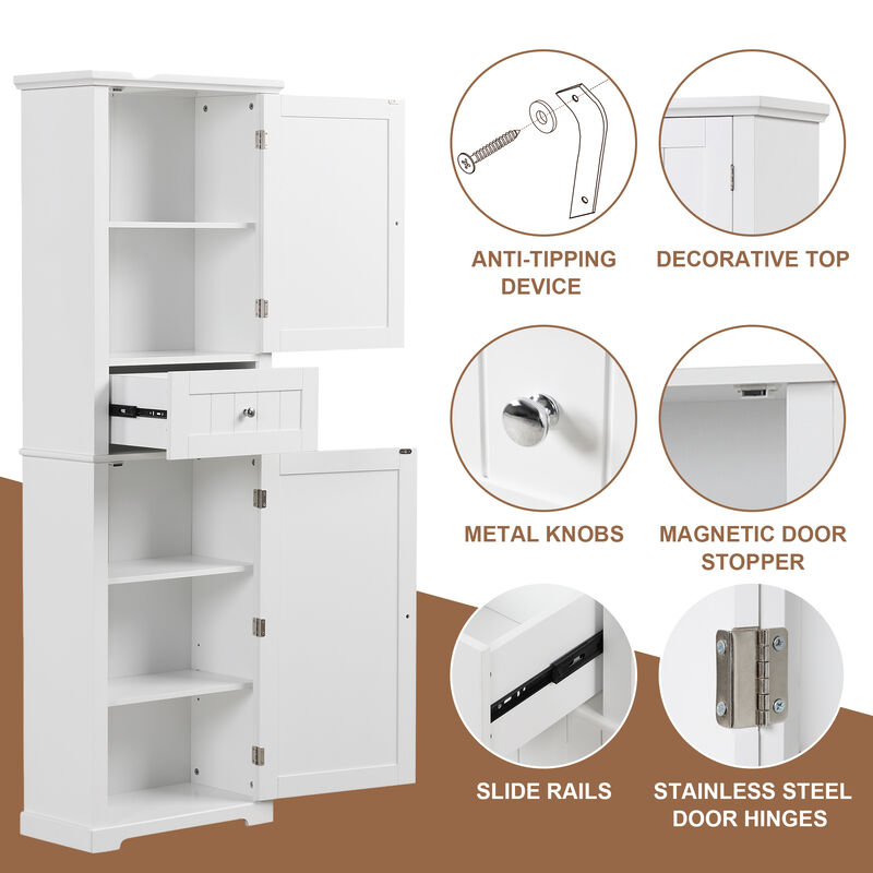Merax Freestanding Storage Cabinet Bathroom Cabinet