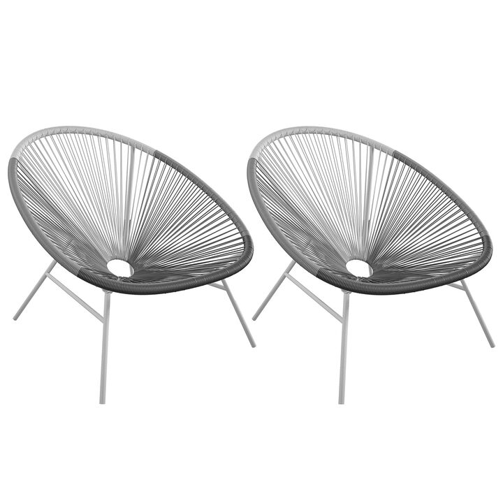 CosmoLiving by Cosmopolitan Avo Indoor/Outdoor Set of 2 XL Lounge Chairs