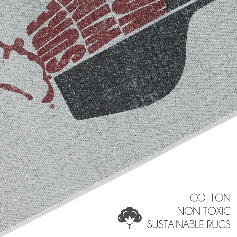 SUSSEXHOME Non Skid 70 % Cotton Washable Kitchen Runner Rug - 20 x 59 Inches