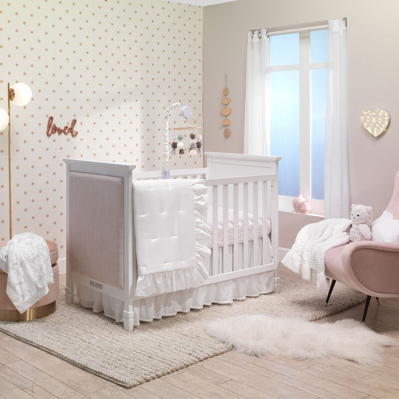 Lambs & Ivy Signature Pink/White Leopard Organic Cotton Fitted Crib Sheet