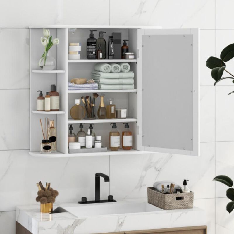 Multipurpose Mount Wall Surface Bathroom Storage Cabinet with Mirror