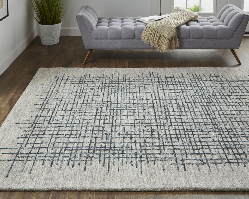 Maddox 8630F Gray/Black/Tan 9' x 12' Rug