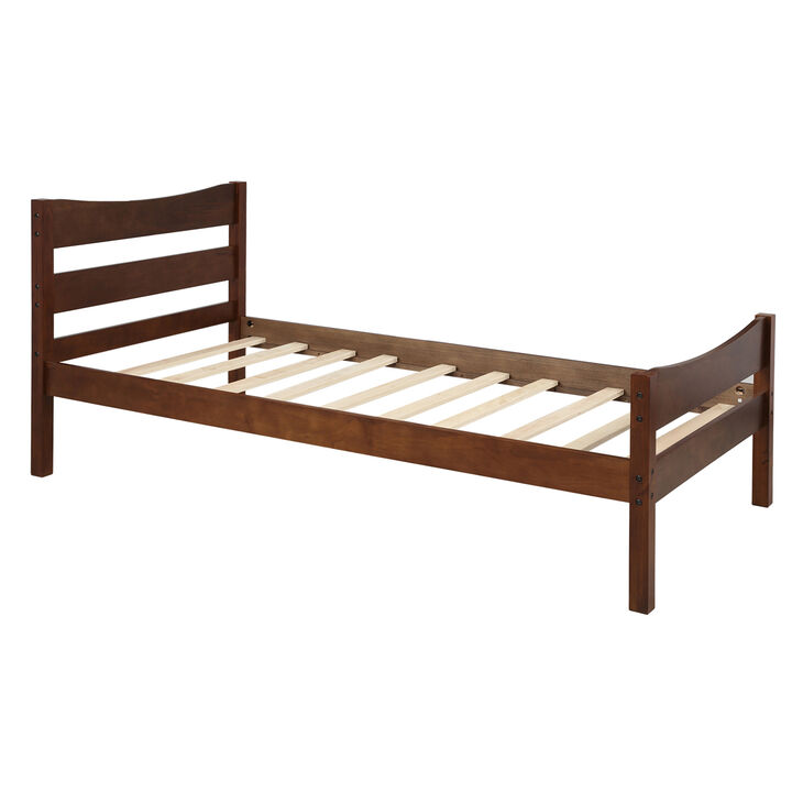 Merax Wood Platform Bed with Headboard and Wooden Slat Support