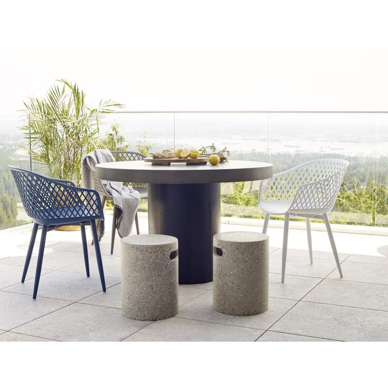 Moe's Home Collection Piazza Outdoor Chair Blue-Set Of Two