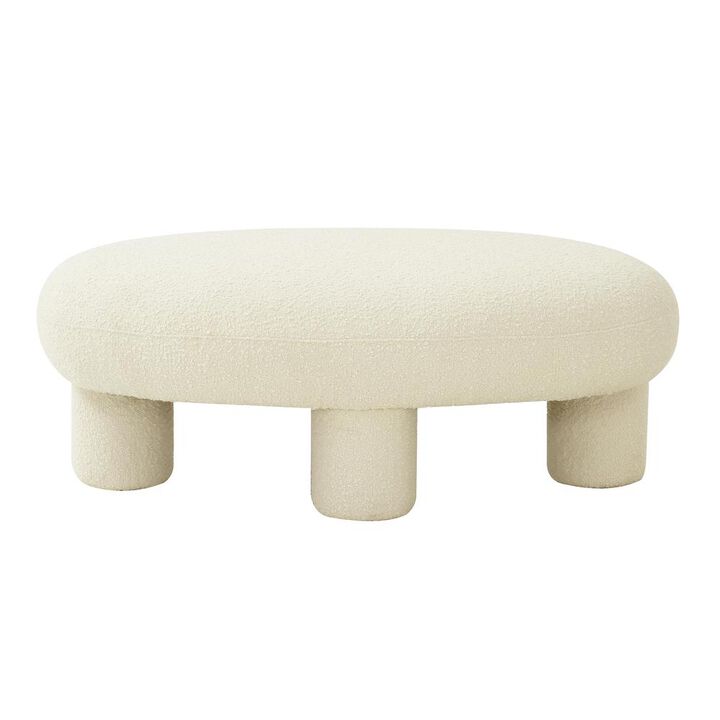Belen Kox Trendy Boucle Upholstered Ottoman, Belen Kox